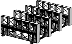 20 Pair Ski Rack Freestanding