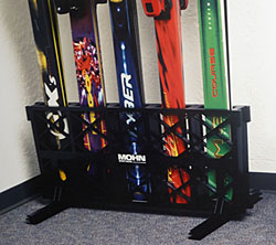 5 Pair Twin Tip Ski Rack Freestanding