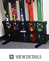 5 Pair Twin Tip Ski Rack Freestanding