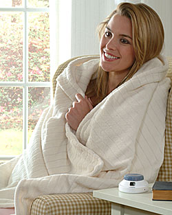 Wide Wale Low Voltage Heated Throw