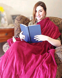 Knit MicroPlush Heated Electric Throw
