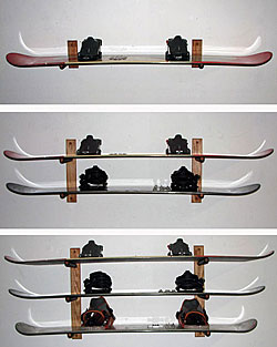 DelSol Wall  Mounted Level Snowboard Rack