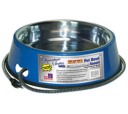Heated Dog Bowl with Stainless Steel Insert