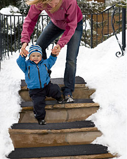 Residential Ice and Snow Melting Heated Stair Treads