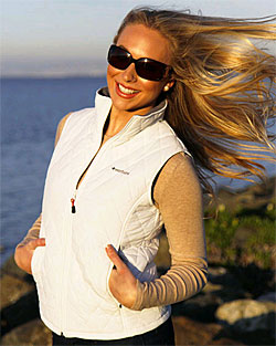 Women's Battery Heated Quilted White Vest