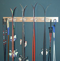 Hand-Made Wooden Ski Rack