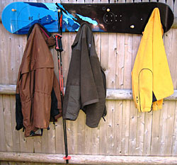 Snowboard Coat Rack