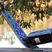 Balancing Recycled Snow Ski Wine Rack