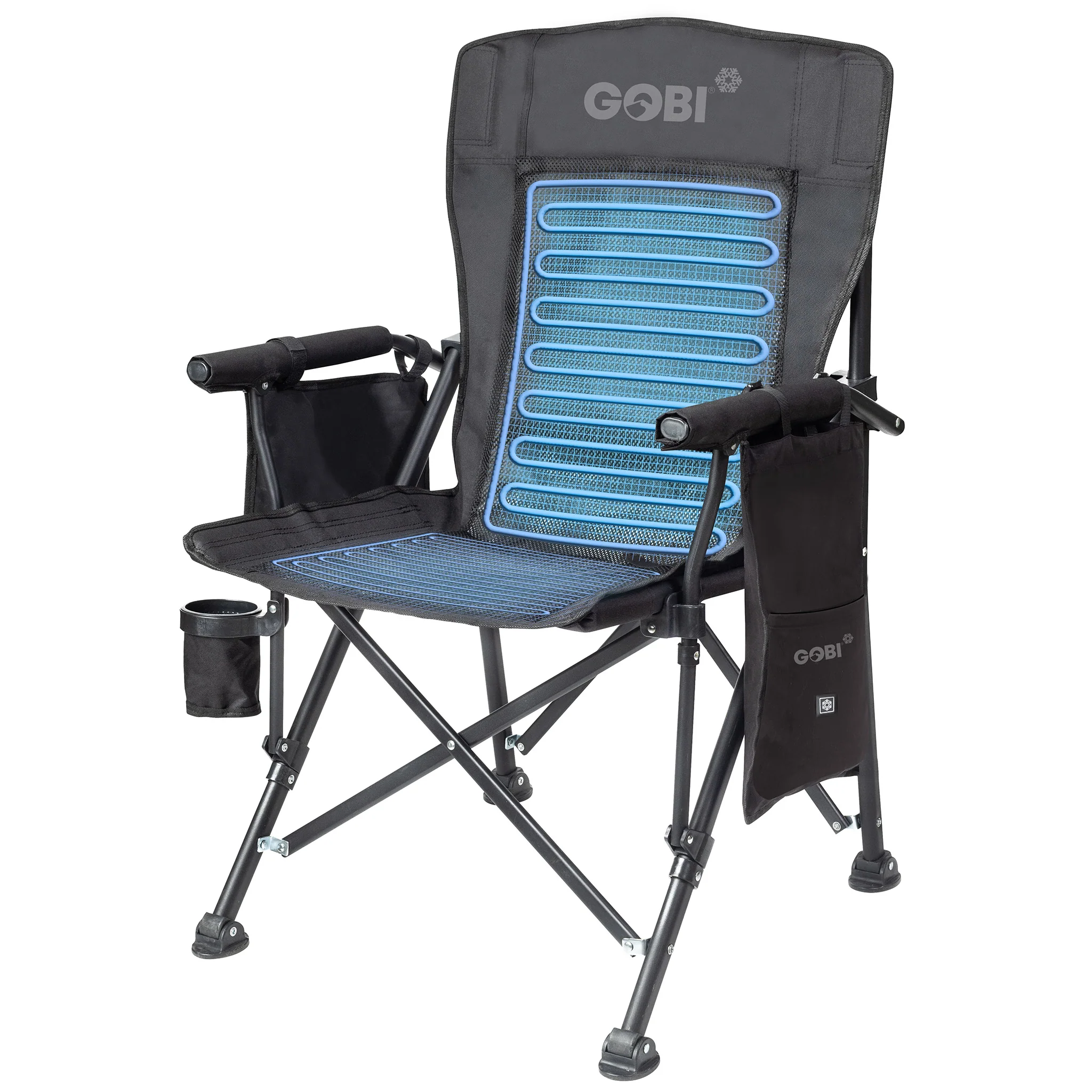 Zephyr Dual-Zoned Cooling Camp Chair, Onyx